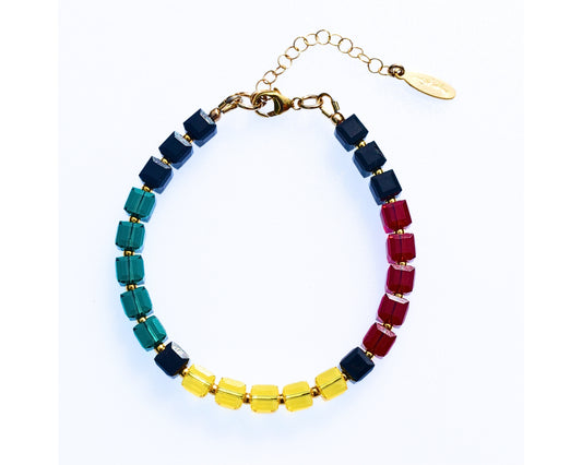 Stushlery Reggae Cube Bracelet (Small Cubes)