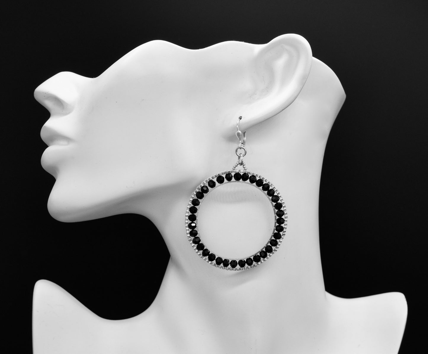 Stushlery Crystal Hoops