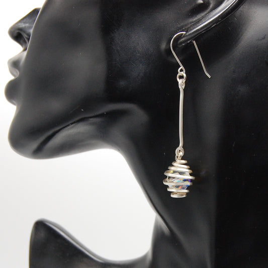 Spiral Cage Pendulum Earrings