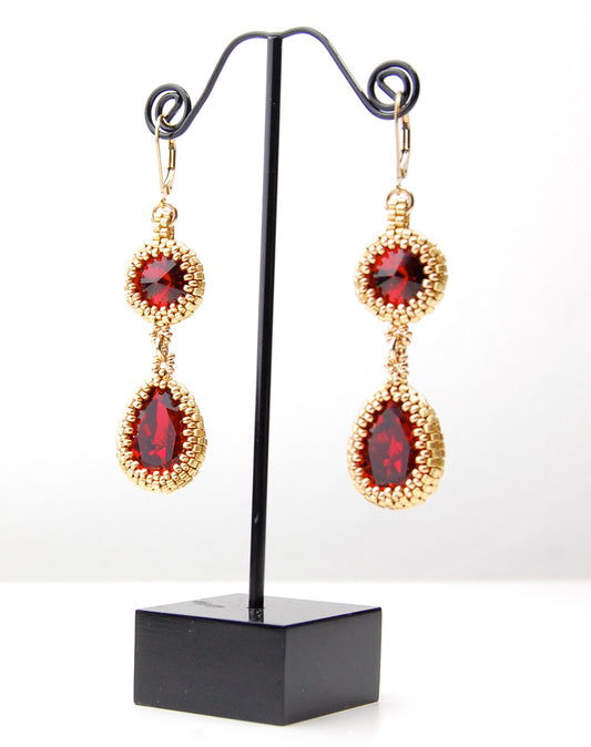 Stushlery Golden Magma Earrings
