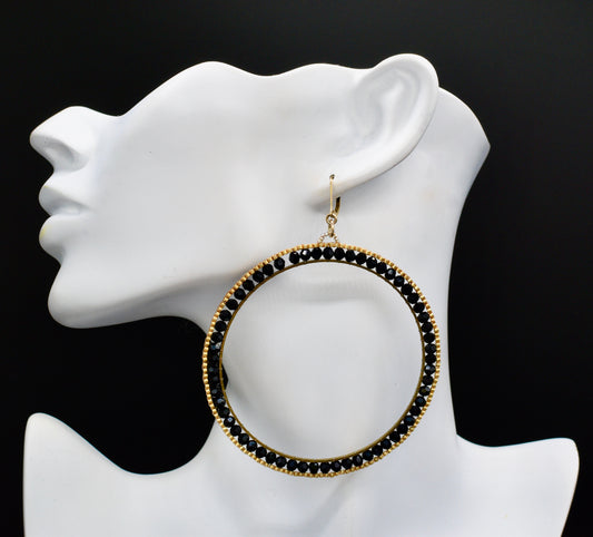 Stushlery Crystal Hoops (Large)