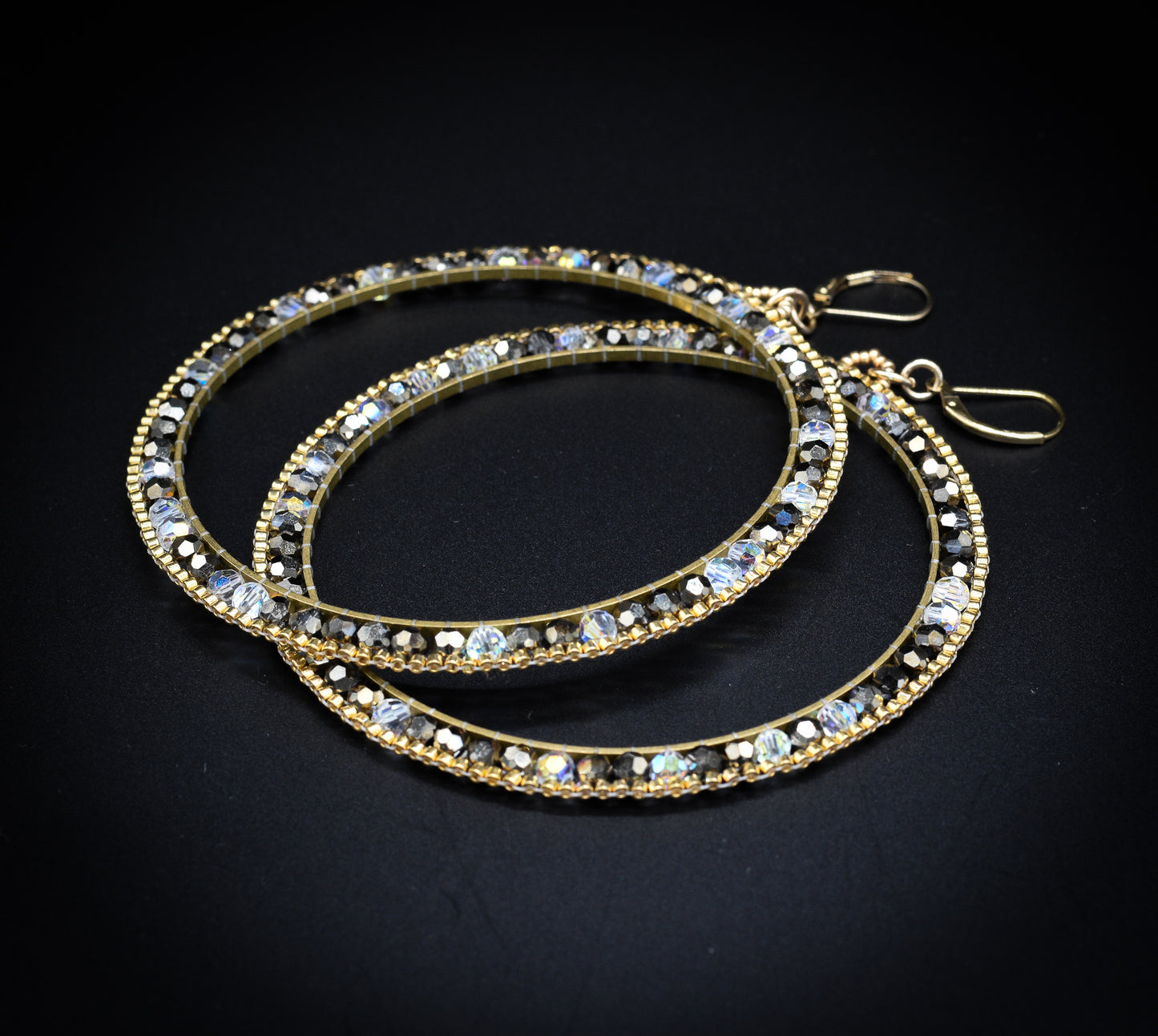 Stushlery Crystal Hoops (Large)