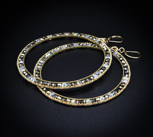 Stushlery Crystal Hoops (Large)