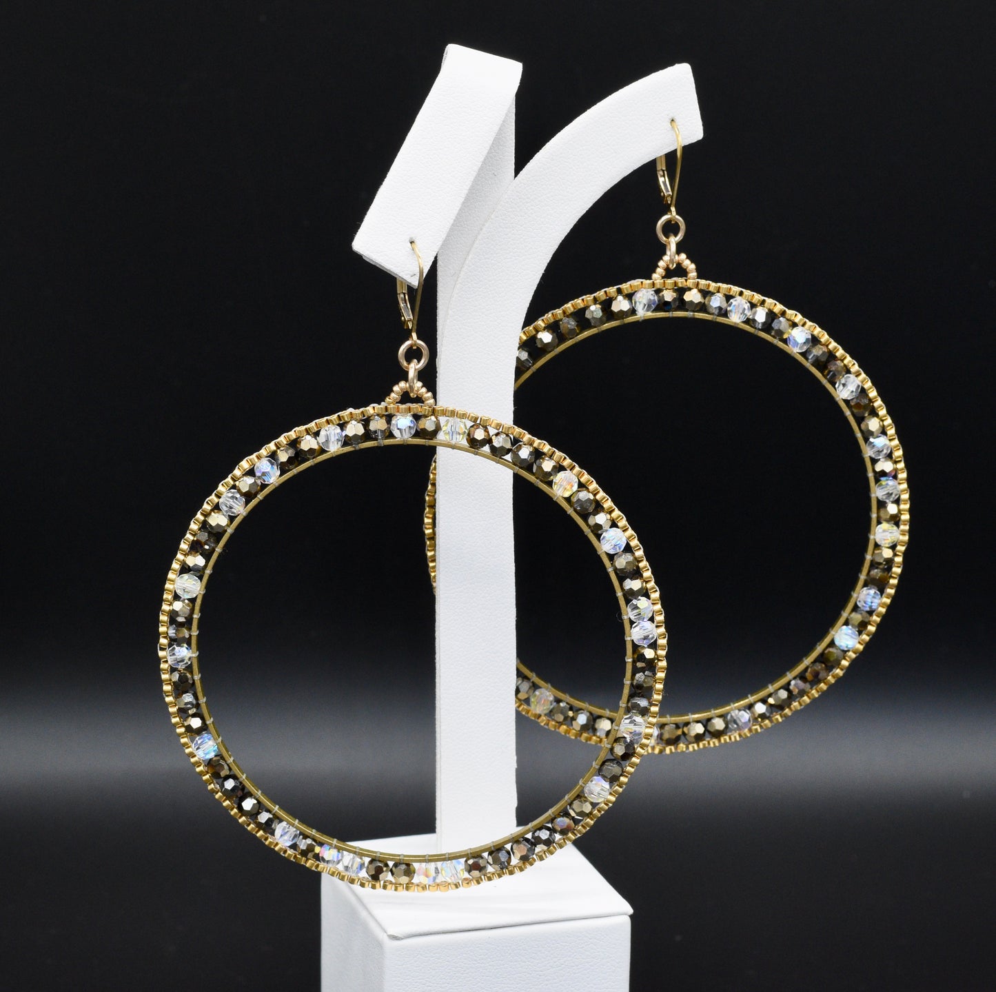 Stushlery Crystal Hoops (Large)