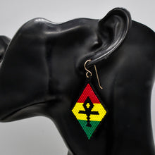 Stushlery Brick Stitch Ankh Earrings