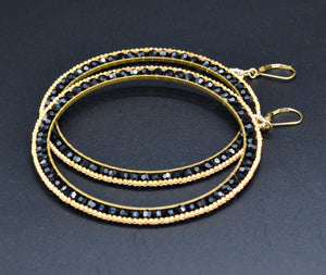 Stushlery Crystal Hoops (Large)