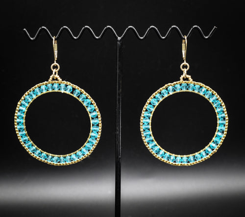Stushlery Crystal Hoops