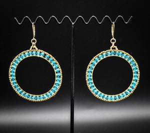 Stushlery Crystal Hoops