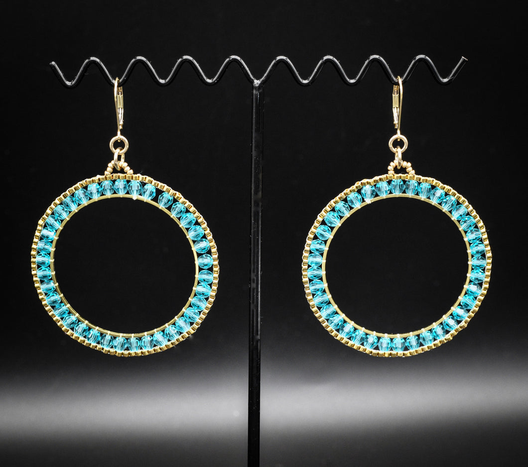 Stushlery Crystal Hoops