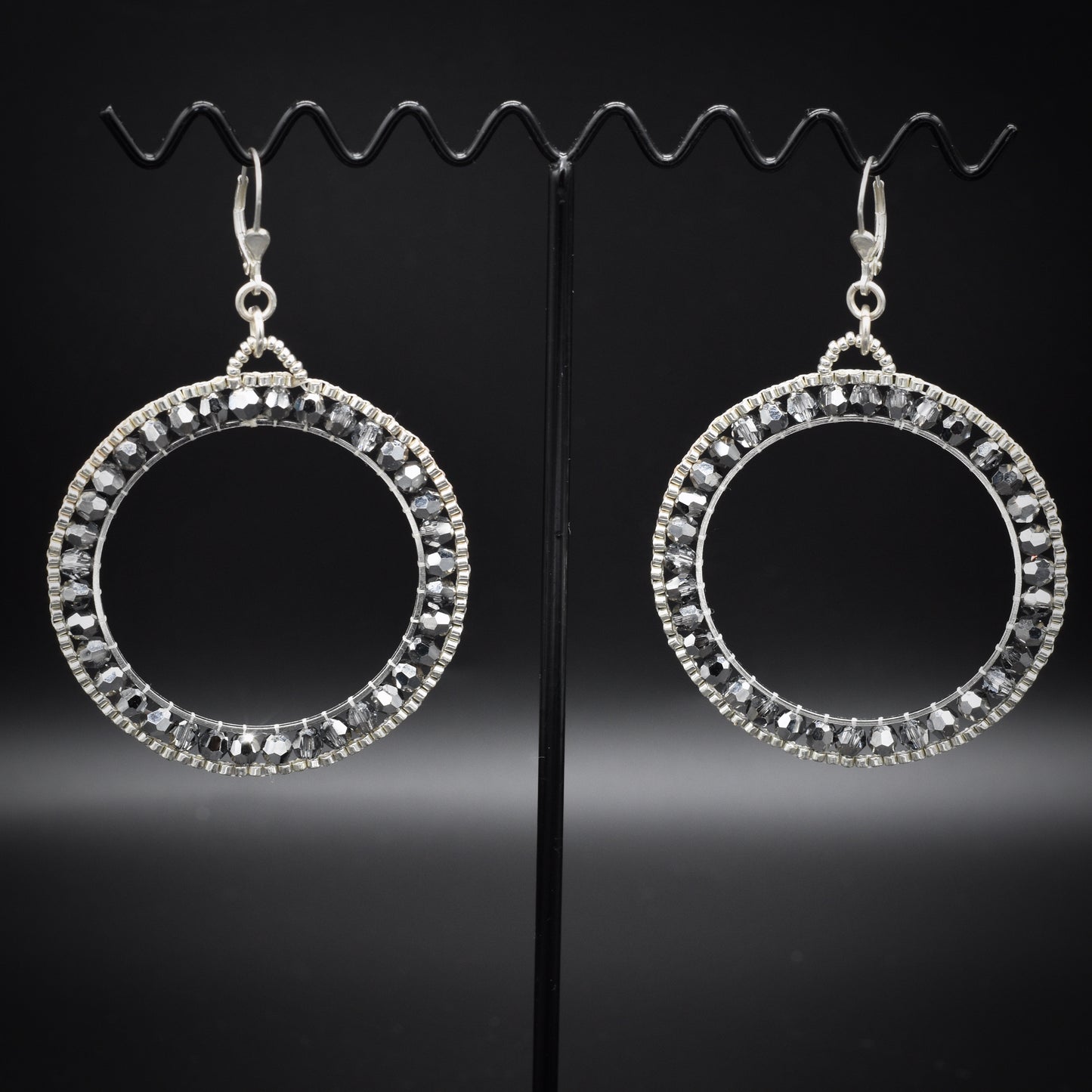Stushlery Crystal Hoops