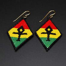 Stushlery Brick Stitch Ankh Earrings