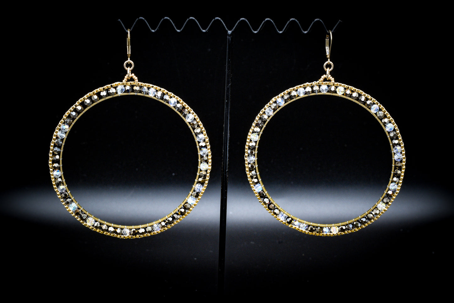 Stushlery Crystal Hoops (Large)