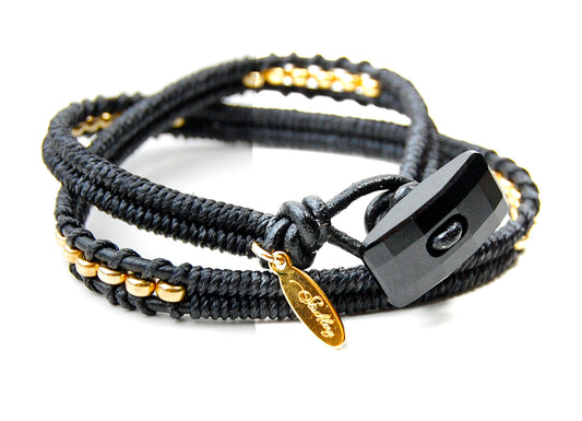 Stushlery Double Wrap Rondel Bracelet