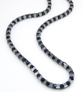 Men's Hematite Crystal Snake Necklace