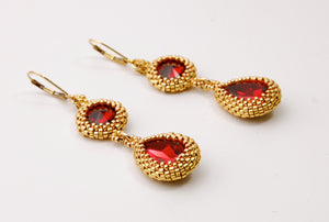Stushlery Golden Magma Earrings