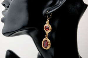 Stushlery Golden Magma Earrings