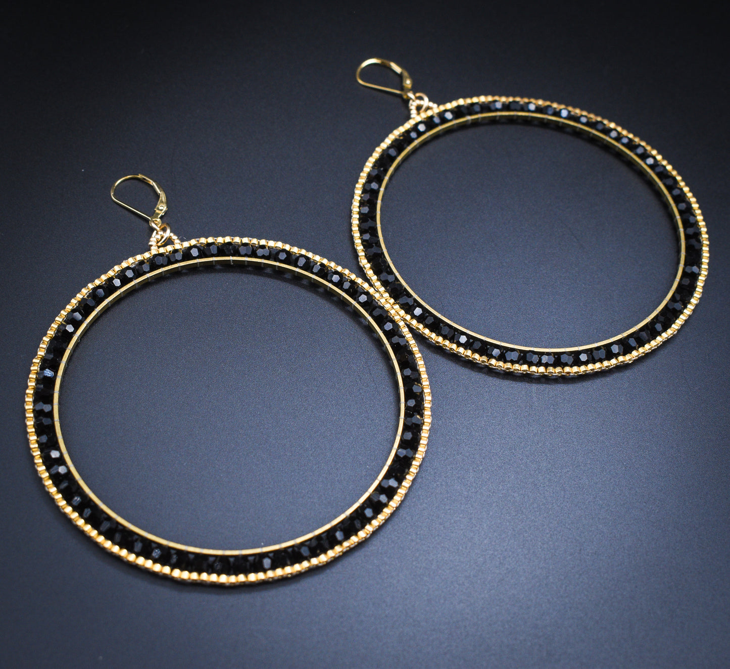 Stushlery Crystal Hoops (Large)