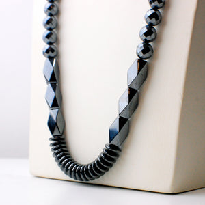 Stushlery Hematite Shapes Necklace