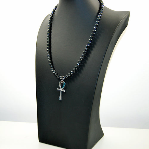 Stushlery Hematite Ankh Pendant