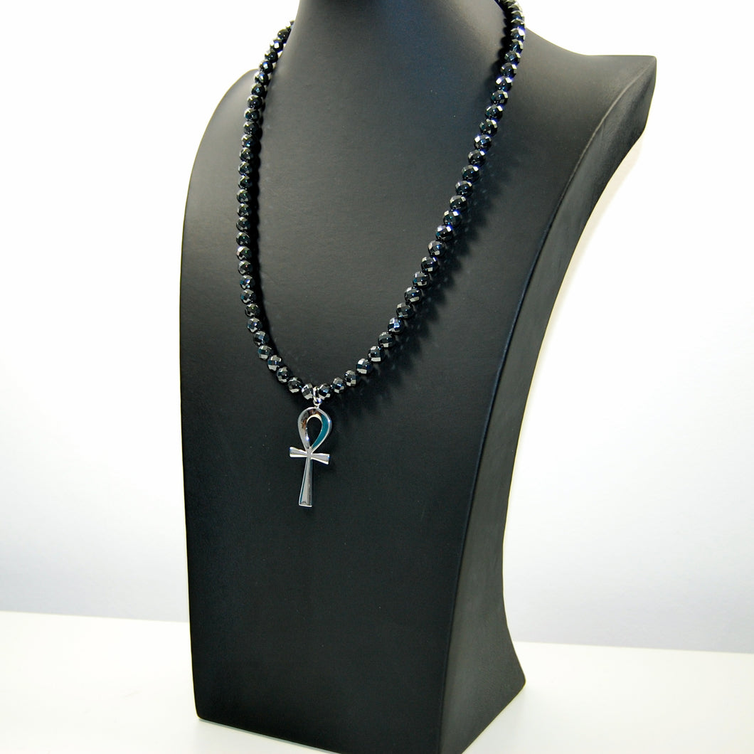 Stushlery Hematite Ankh Pendant