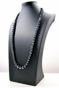 Stushlery Men's Faceted Hematite Necklace