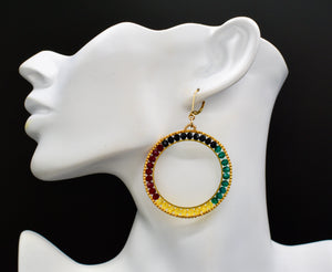 Stushlery Crystal Hoops